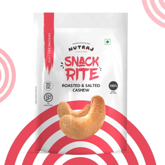 Nutraj Snackrite Roasted and Salted Cashew 150gm 150g (Pack of 4)