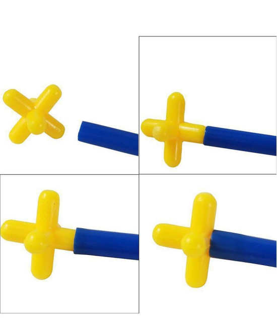 Fratelli Colorful Pipe Straw Stick Building Block Educational Assembly Toy for Kids (100 Pieces)