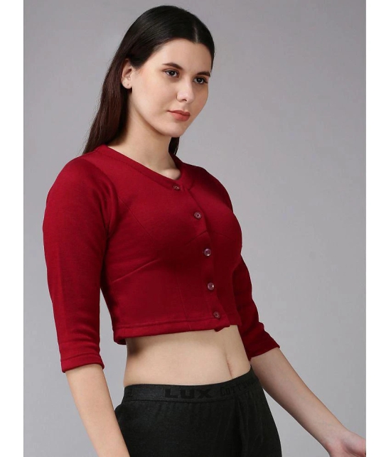 Lux Cottswool Cotton Thermal Tops - Maroon Pack of 1 - None