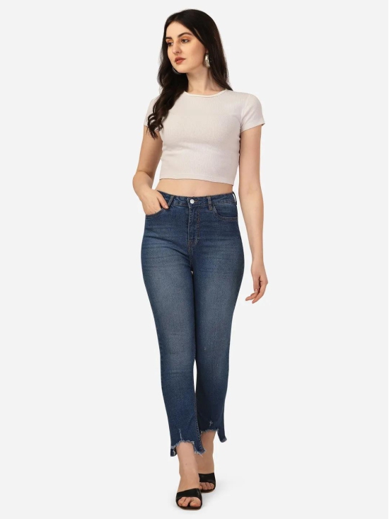 Dark Blue Women Denim Jeans-XL