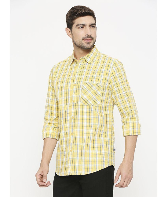 Solemio Cotton Regular Fit Full Sleeves Mens Formal Shirt - Yellow ( Pack of 1 ) - None