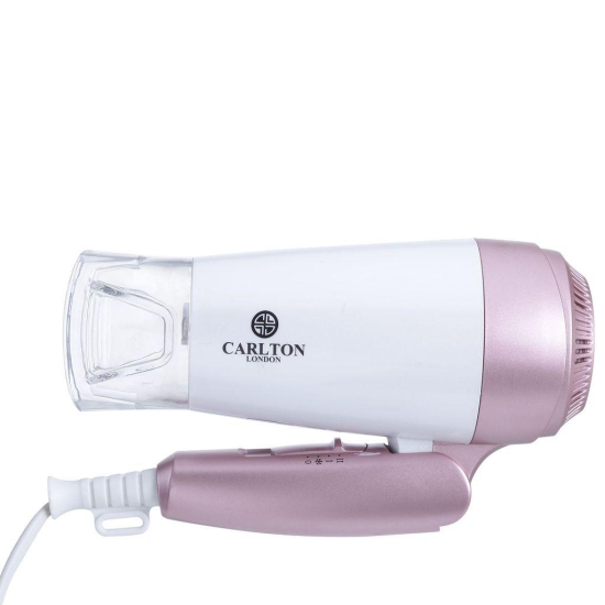 Carlton London Hair Dryer with 2 Heat Settings & Cool Shot (Overheat Protection, White)