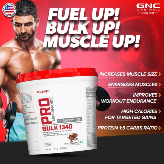 GNC Pro Performance Powder Bulk 1340 4 KG Double Chocolate