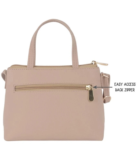 Baggit Beige Faux Leather Sling Bag - Beige