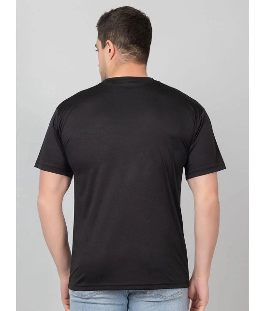 Zeffit Polyester Regular Fit Solid Half Sleeves Mens T-Shirt - Black ( Pack of 1 ) - None