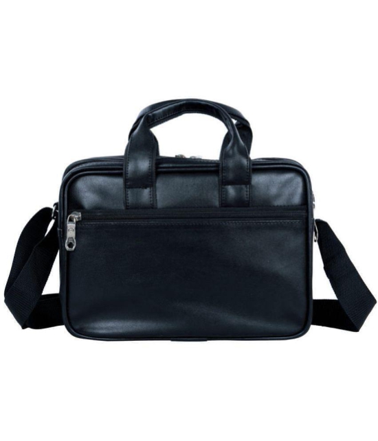 Raylan - Black Solid Messenger Bag - Black