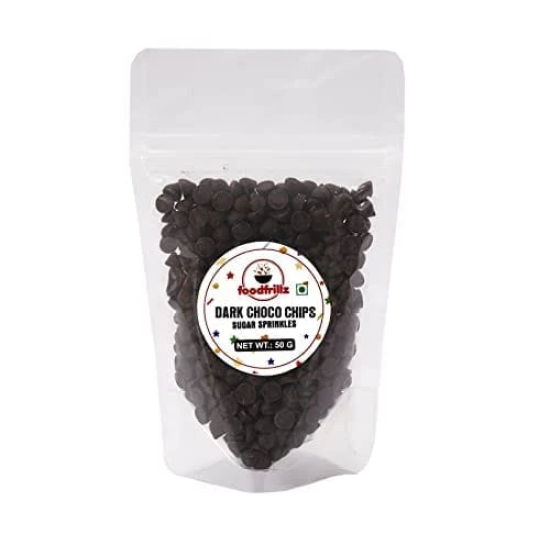 foodfrillz Dark & White Choco Chips Combo (50g x 2), 100 g