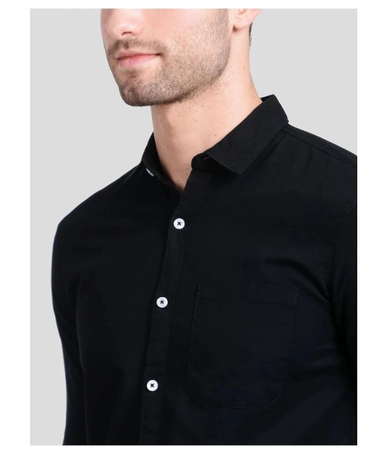 Paul Street Cotton Blend Slim Fit Solids Mens Casual Shirt - Black ( Pack of 1 ) - None