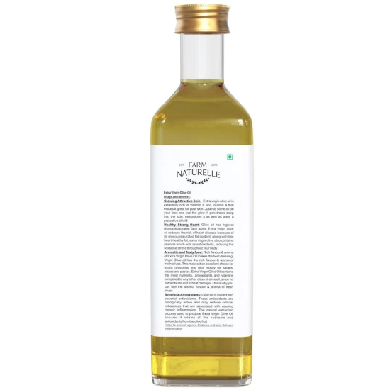 Farm Naturelle Extra Virgin Olive Oil 100% Pure, Natural Extra-Virgin Oil extracted by Pressing The Finest Spanish Olives?500 Ml