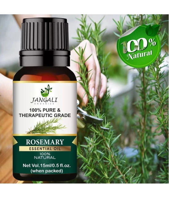 PURE JANGALI ORGANICS Rosemary Essential Oil | Hair Growth, Skin, Face | PURE 15ML