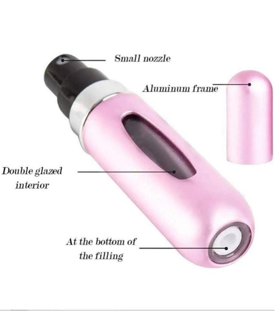 SHB 5ml Refillable Aluminum Perfume Bottle Portable Travel Cosmetics Sub-Bottle Mini Spray Bottle (Random color)