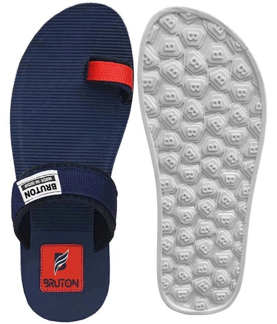 BRUTON Blue Mens Thong Flip Flop - None