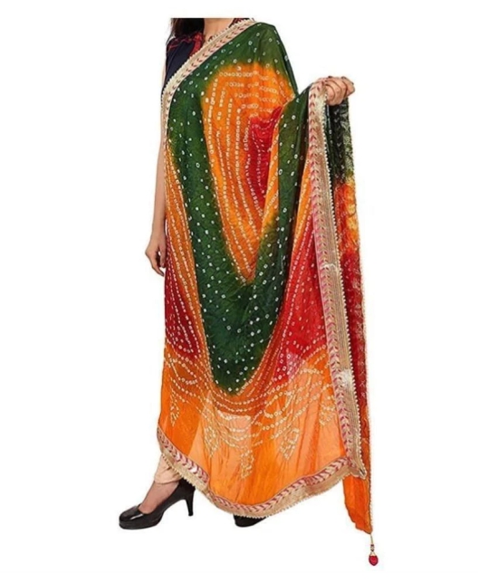 Raj Multicoloured Art Silk Bandhej Dupatta