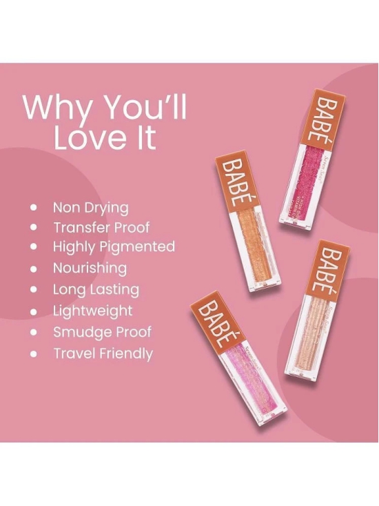 Seven Seas Babe Glittery Lip Gloss Water & Smudge Proof With High Shine Lip Color For Glossy Look