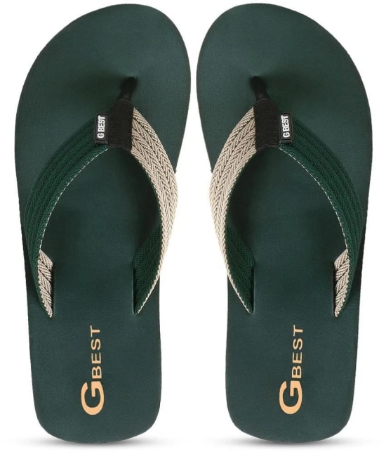 G Best Green Mens Thong Flip Flop - None