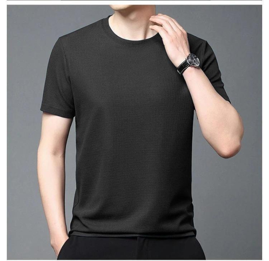 Men 4 Way Strecthable Round Neck T-shirt-4 Way -Green - M