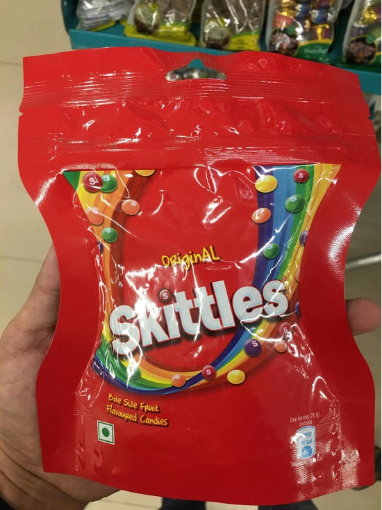 Skittles Orgnl Fruits Candy Puch, 100 Gm