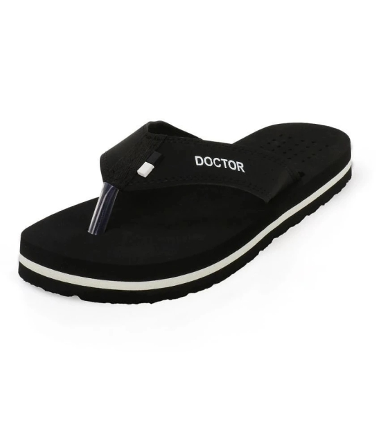 DOCTOR EXTRA SOFT - Black  Rubber Daily Slipper - None