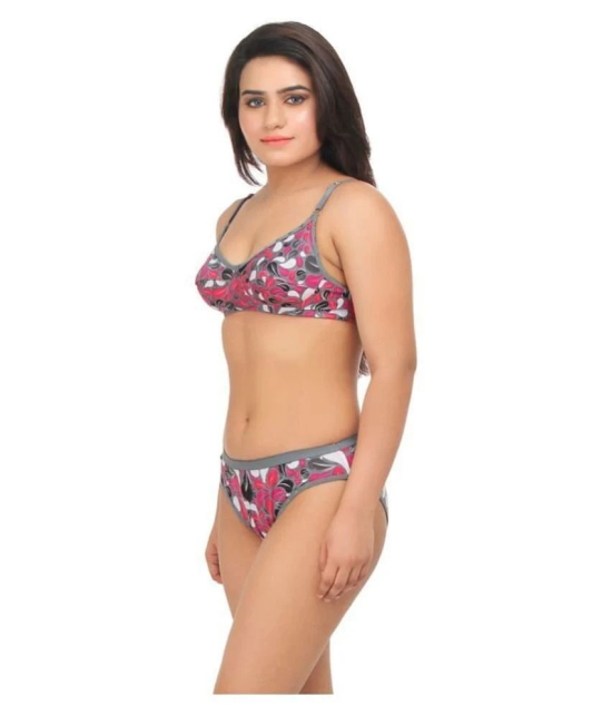 TCG Multi Color Cotton Bra & Panty Set - None