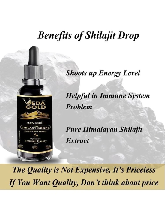 PURE HIMALAY SHILAJIT DROP, VEDA GOLD PURE HIMAYAN SHILAJIT DROP, AYURVEDIC 100% NATURAL SHILAJIT DROP 30ML