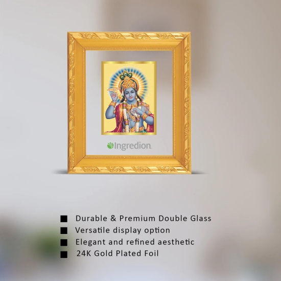 24K Gold Plated Krishna Customized Photo Frame For Corporate Gifting