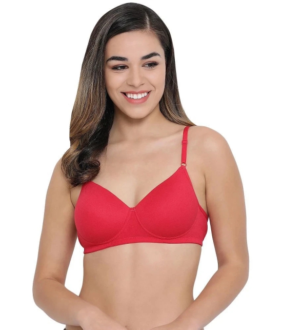 Clovia Cotton T-Shirt Bra - Pink Single - 40C