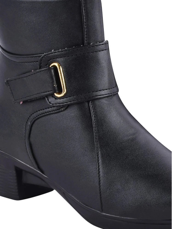 Shoetopia Black Womens Ankle Length Boots - None