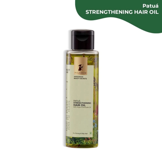 PILGRIM Amazonian Patu? STRENGTHENING HAIR OIL with Argan & Avocado oil for strong & silky hair | Lightweight Oil that Nourishes & Protects for women & men | 115 ml