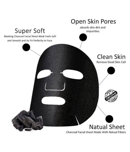 Masking Diva Tomato, Ginseng and Charcoal Face Sheet Mask 75 ml Pack of 3