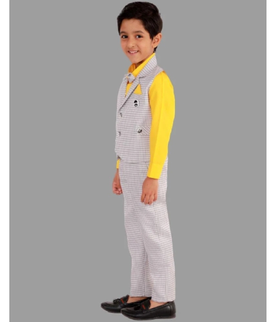 DKGF Fashion - Yellow Cotton Blend Boys Shirt & Pants ( Pack of 1 ) - None