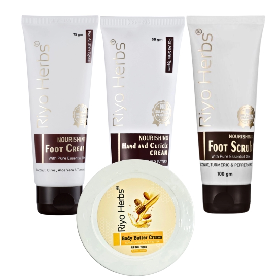 Buy 1 Body Butter Cream & Get Foot Cream, Foot Scrub & Hand Cream