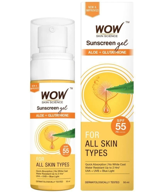 WOW Skin Science SPF 55 Sunscreen Gel For All Skin Type ( Pack of 1 )