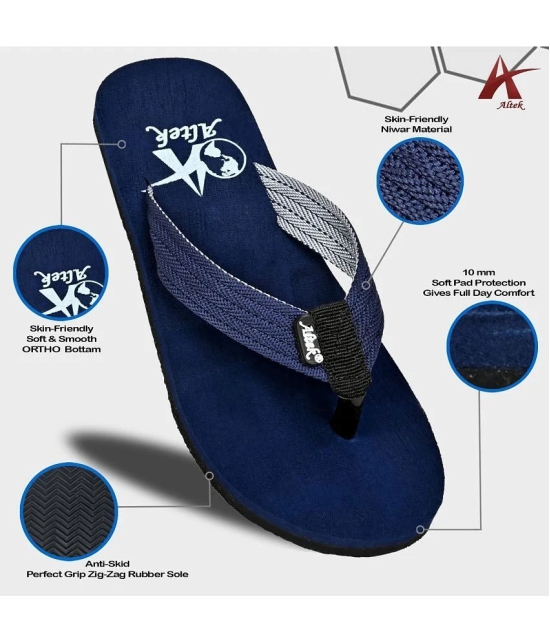 Altek - Navy Mens Thong Flip Flop - None