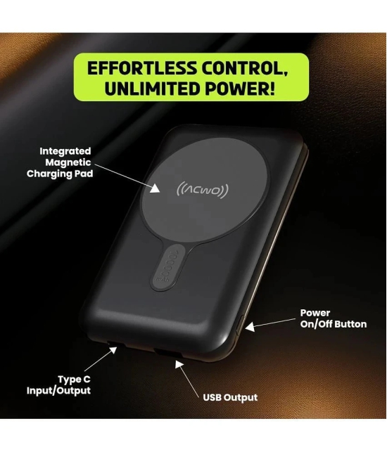 ACwO 10000 -mAh 22.5W Li-Ion Power Bank - Black