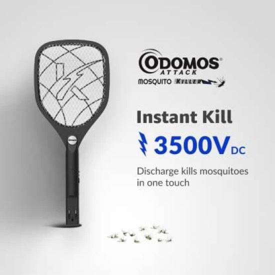 Odomos Attack mosquito killer racquet Electric Insect Killer Indoor  (Bat)