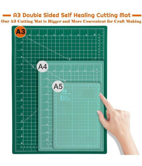 SHB A4 mat 12 x 18  double side printed with inch grids and different angles which will greatly help the cutting mat