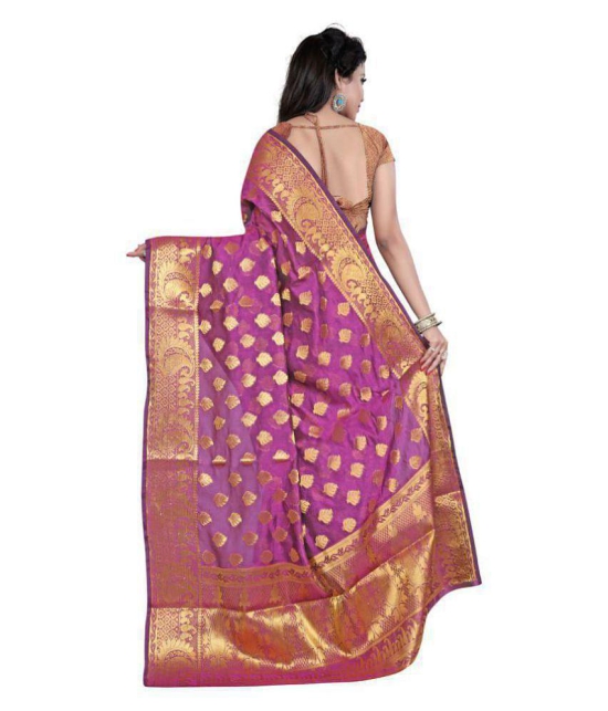 Gazal Fashions - Pink Silk Saree With Blouse Piece (Pack of 1)