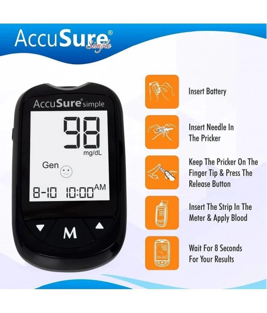 Accusure Simple Meter with 100 Test Strips