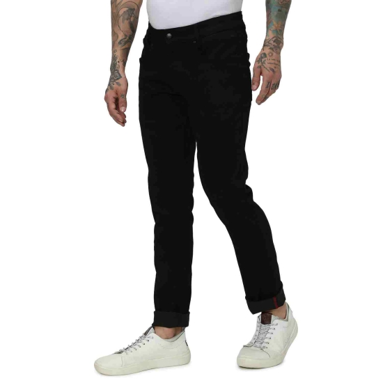 Mens Black Cotton Skinny Fit Originals Stretch Jeans