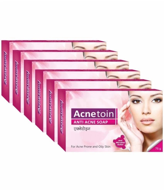 Leeford Acnetoin Anti Acne Soap Enriched With Tea Tree Oil & Vitamin E 75g Each (Pack of 6)