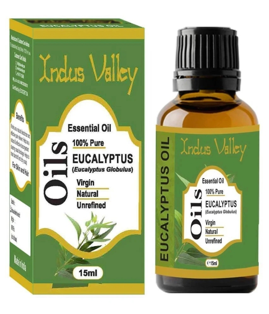 Indus Valley 100% Natural & Organic, Eucalyptus Essential Oil & Dropper for Skin, Hair Care