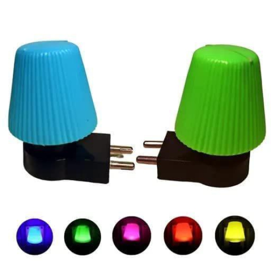 Elecsera Led Night Umbrella Shape Hanging Lights Pack of 2 Night Lamp (6.5 cm, Multicolor)