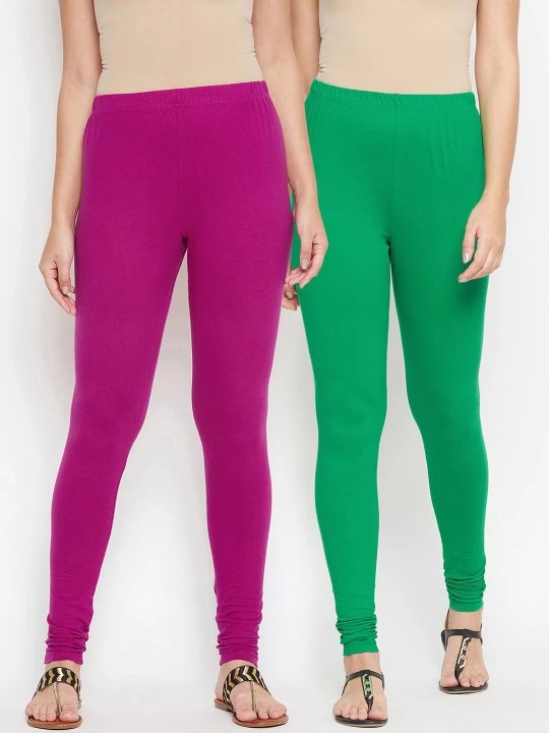 Pack of 2 Solid Churidar Length Legging