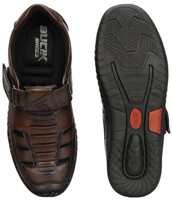 Bucik - Brown Mens Sandals - None