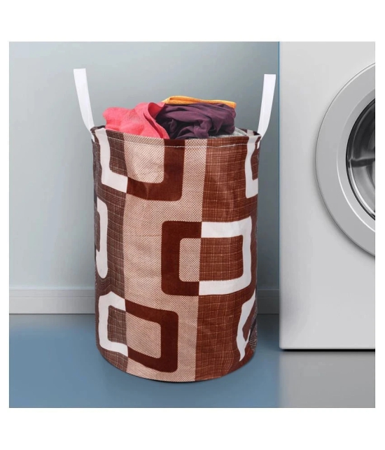 E-Retailer Set of 2 Polyester Brown Washing Machine Cover for Universal 8 kg Semi-Automatic - Brown