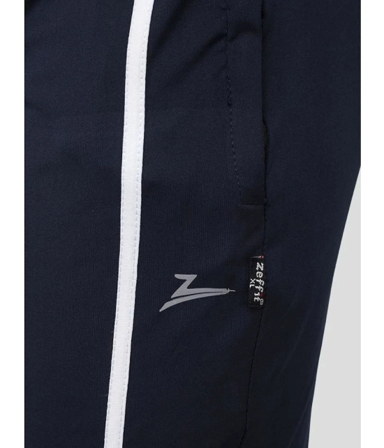 Zeffit - Navy Lycra Mens Trackpants ( Pack of 1 ) - None