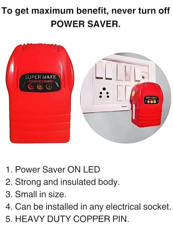 Super Maxx Power Saver Gold Electricity Saving Device (ISI) (40% Save Upto Electricity Bill Everyday) Bill Saver Made in India Product– Pack of 1 (POWER-SAVING-53ZXA34)