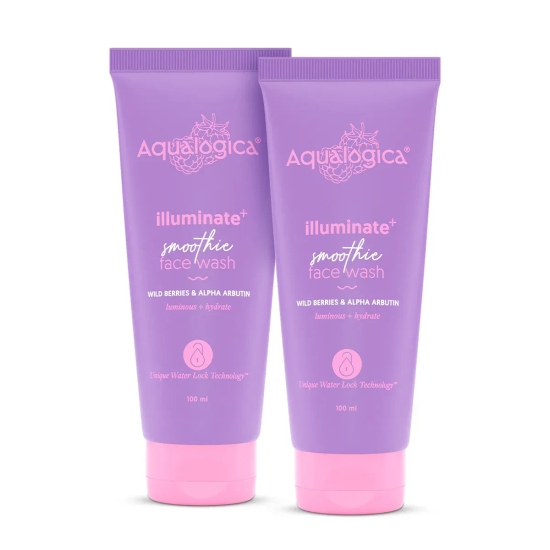 IIIuminate+ Smoothie Face Wash with Wild Berries & Alpha Arbutin for Luminous Glow - 100ml (Pack of 2)