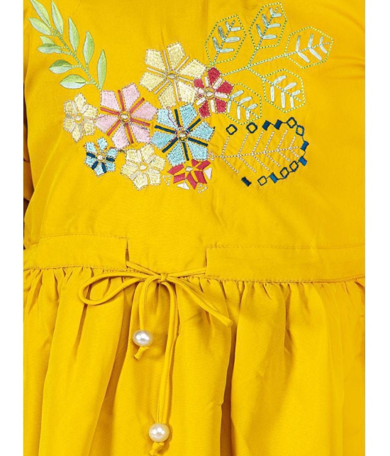 Naughty Ninos Yellow Polyester Girls A-line Dress ( Pack of 1 ) - None