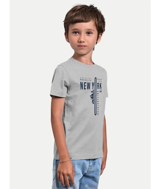 Radprix Grey Cotton Blend Boys T-Shirt ( Pack of 1 ) - None